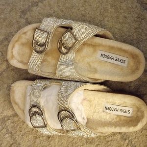 Never worn Steve Madden rhinestone sandals
